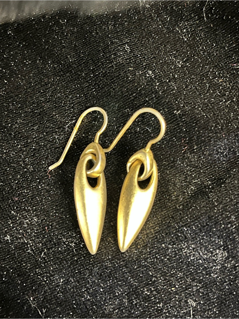 Gold Dangle Teardrop Link Earrings - Women Jewelry
